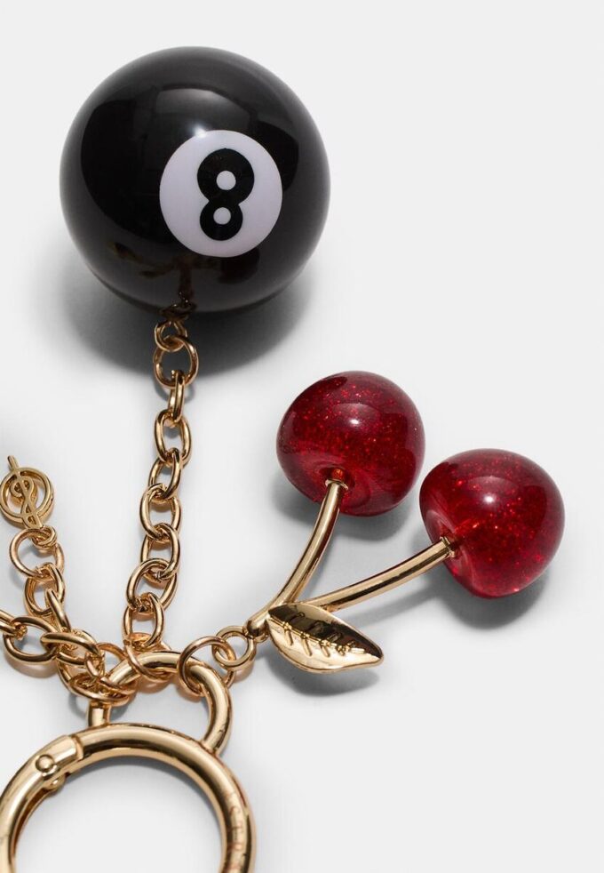 Porte-clés breloque numéro 8