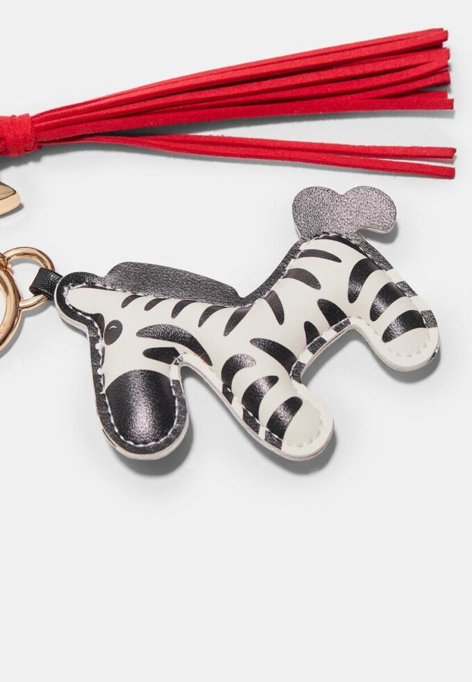 Porte-clés breloque zèbre