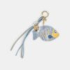 Porte-clés pendentif poisson avec perles Porte-clés pendentif poisson avec perles