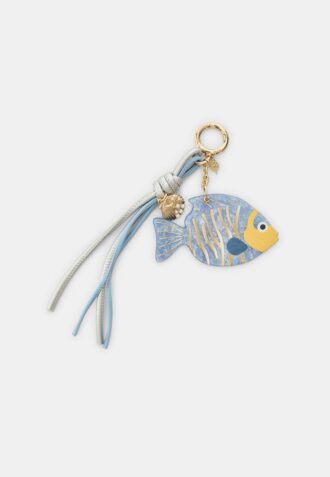 Porte-clés pendentif poisson avec perles