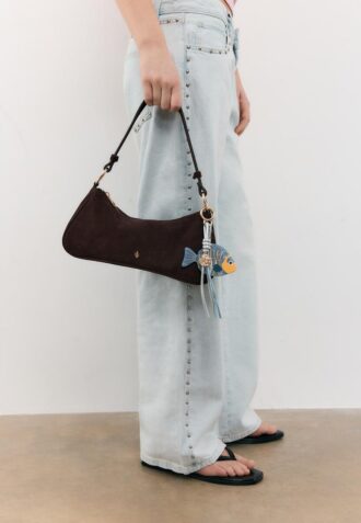 Porte-clés pendentif poisson avec perles