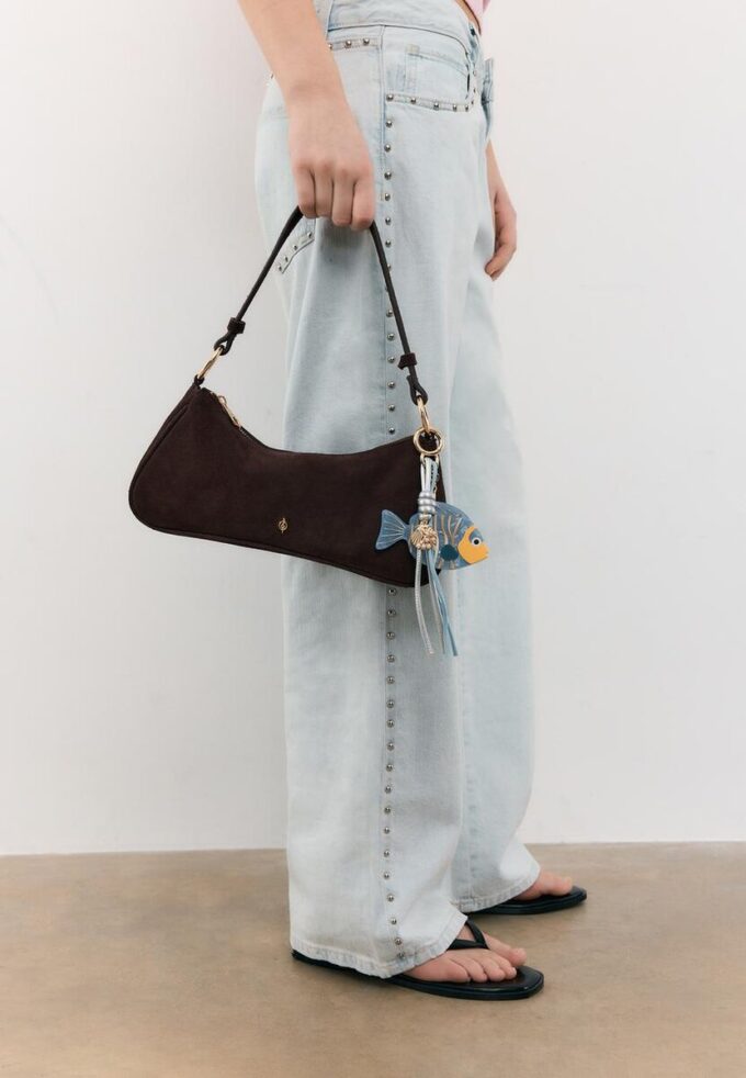 Porte-clés pendentif poisson avec perles Porte-clés pendentif poisson avec perles