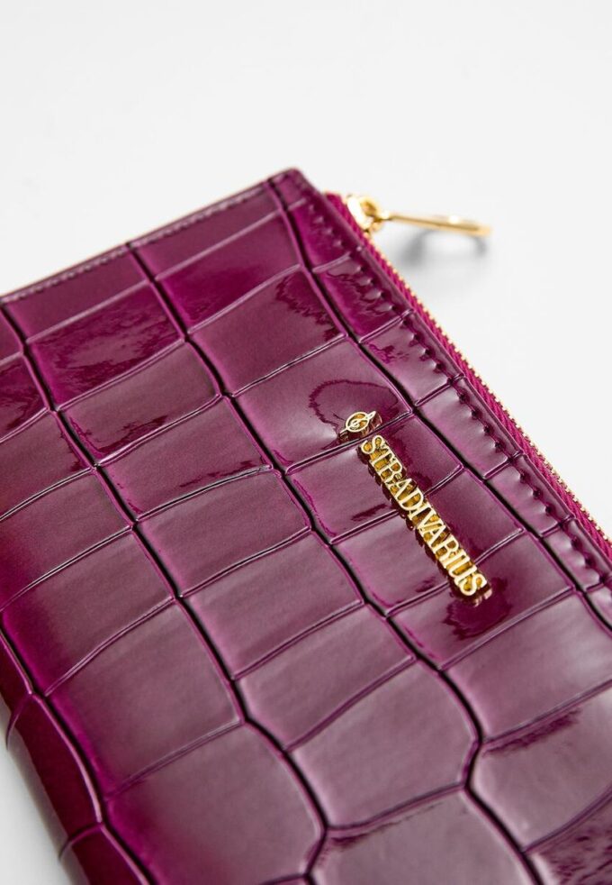 Portefeuille basique imitation croco