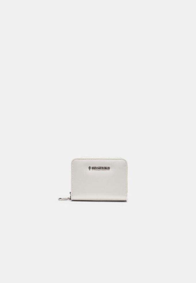 Portefeuille à fermeture éclair effet cuir