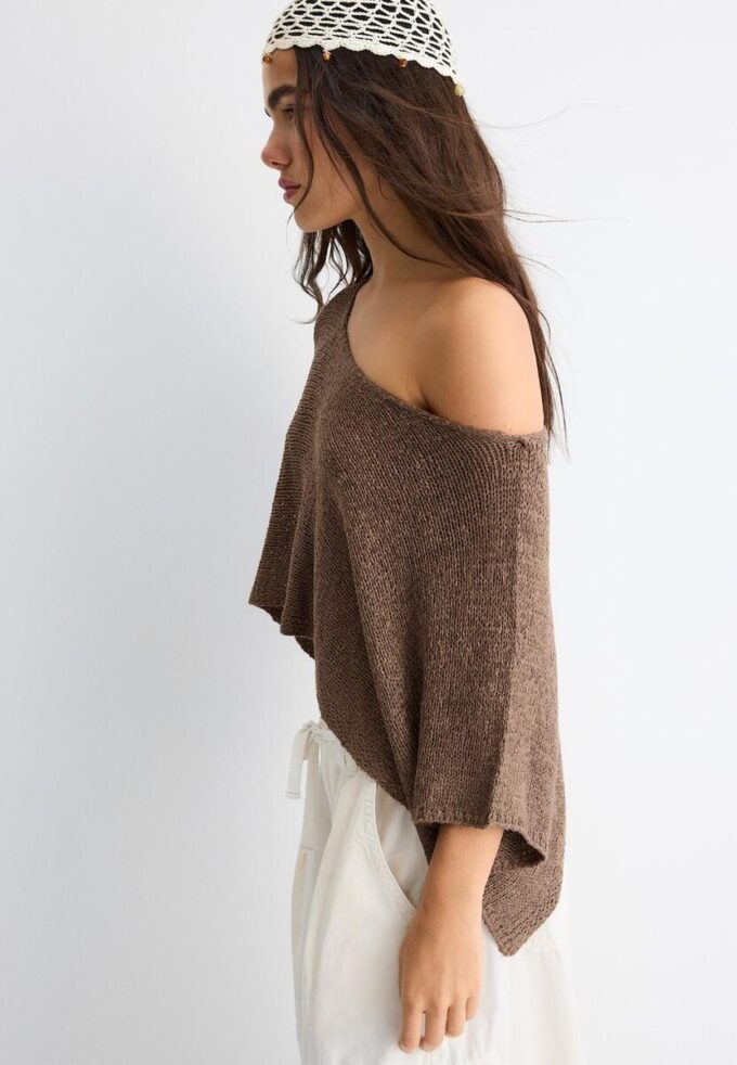 Pull basique en maille style cape