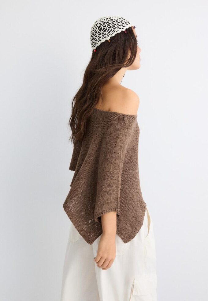 Pull basique en maille style cape