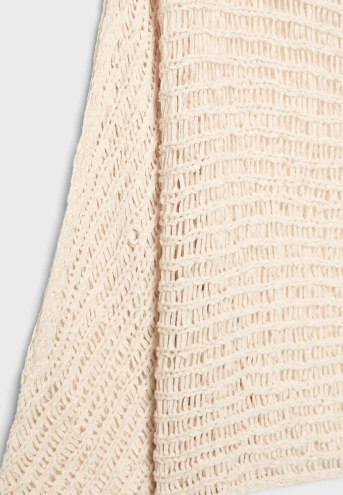 Pull-cape en maille avec ruban