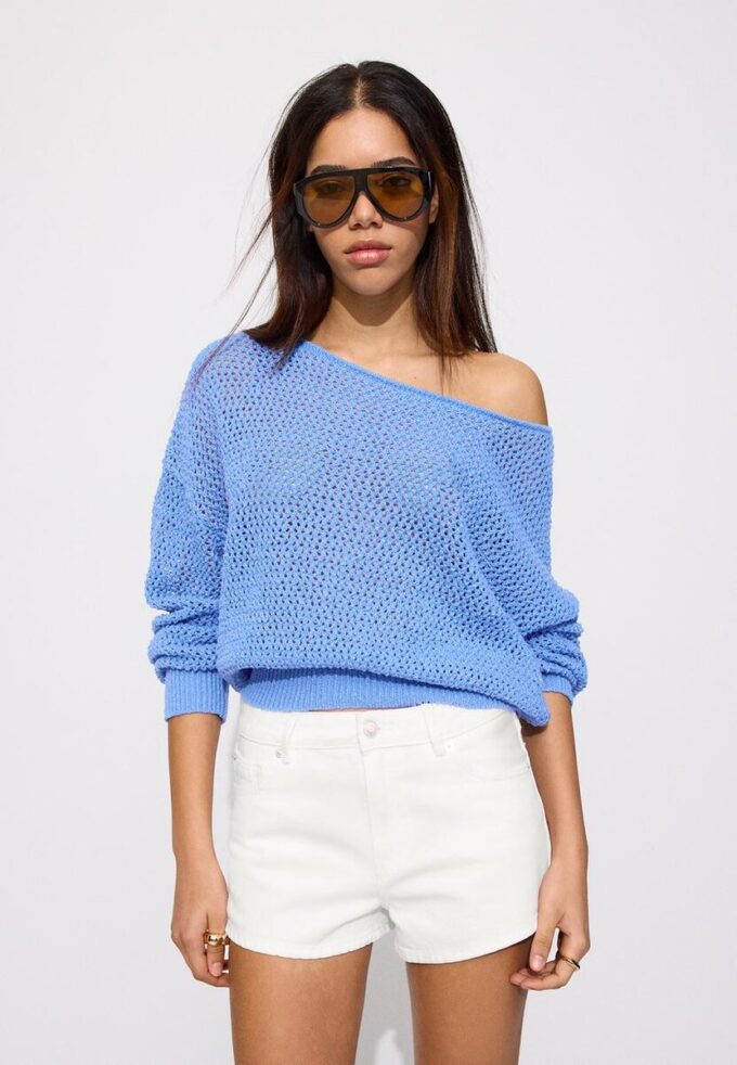 Pull à col bateau en maille Pull à col bateau en maille