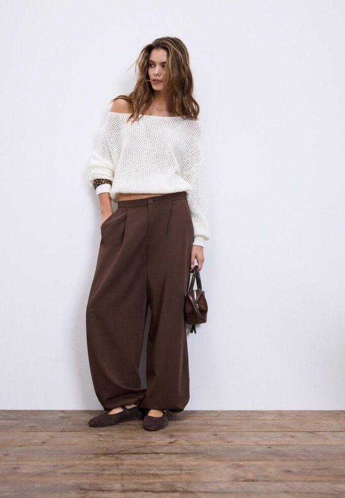 Pull à col bateau en maille Pull à col bateau en maille