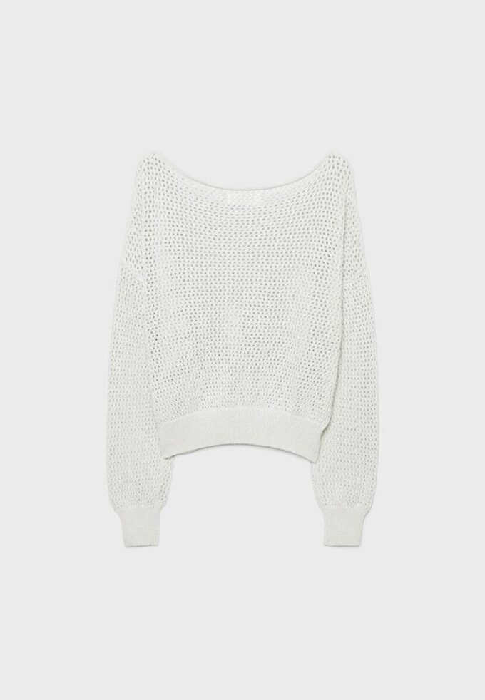 Pull à col bateau en maille Pull à col bateau en maille