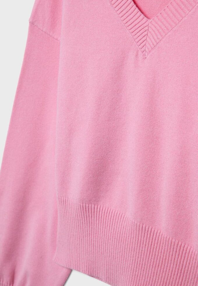 Pull à col en V et manches chauve-souris Pull à col en V et manches chauve-souris