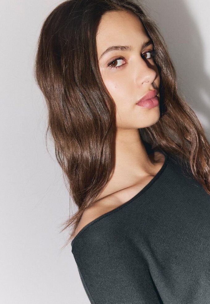 Pull court à col bateau