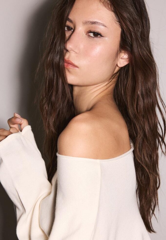 Pull court à col bateau