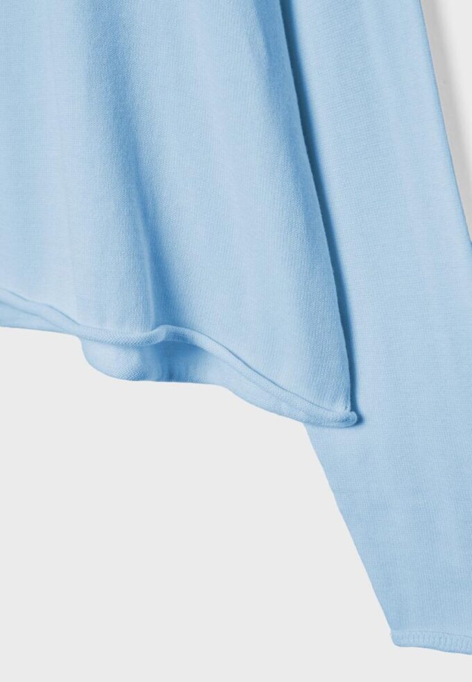 Pull court à col bateau