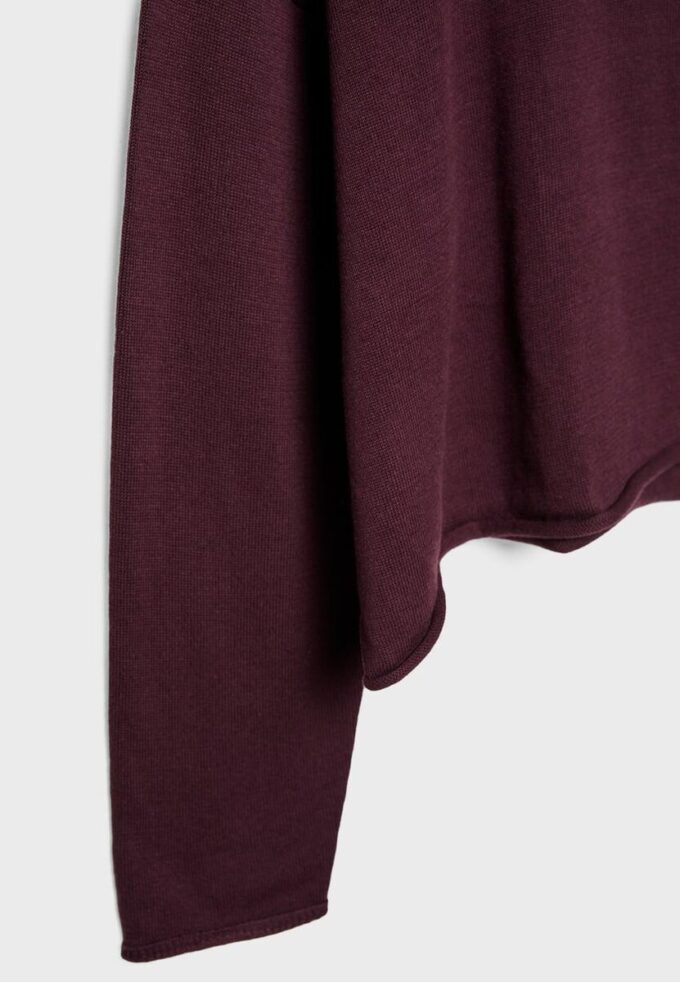 Pull court à col bateau