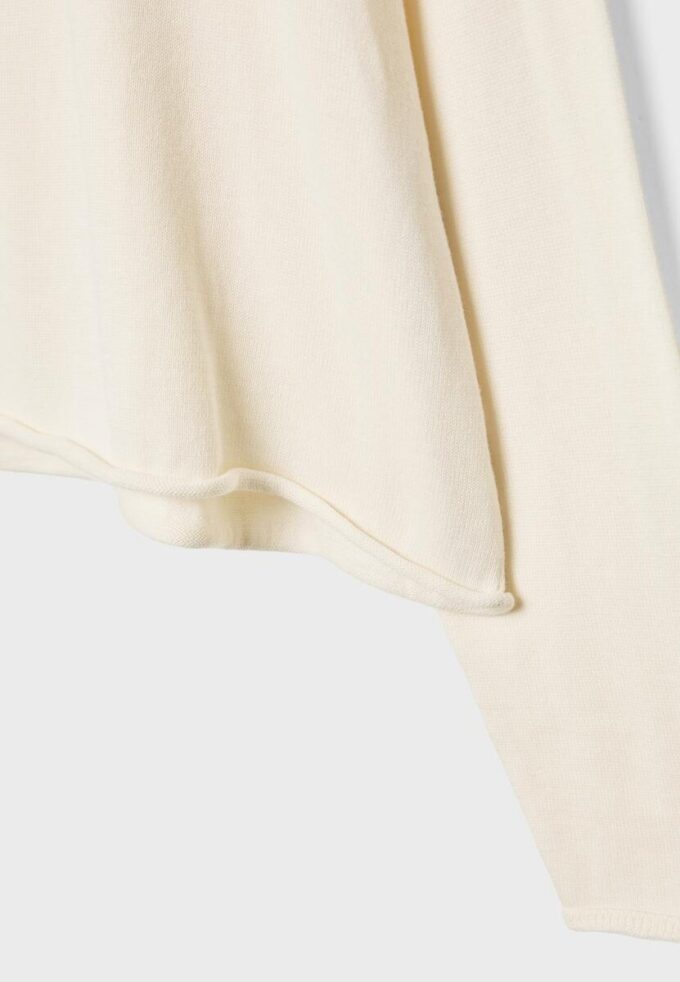 Pull court à col bateau