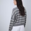 Pull court rayé en maille