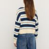 Pull court rayé en maille