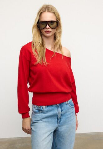 Pull en maille asymétrique