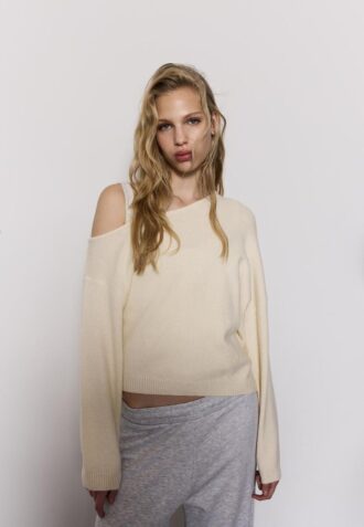 Pull en maille asymétrique