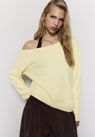 Pull en maille asymétrique