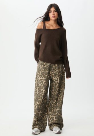 Pull en maille asymétrique