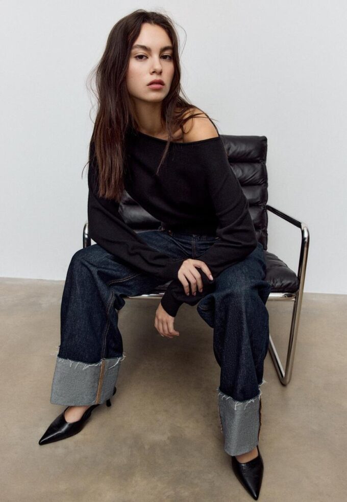 Pull en maille asymétrique Pull en maille asymétrique