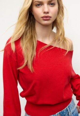 Pull en maille asymétrique