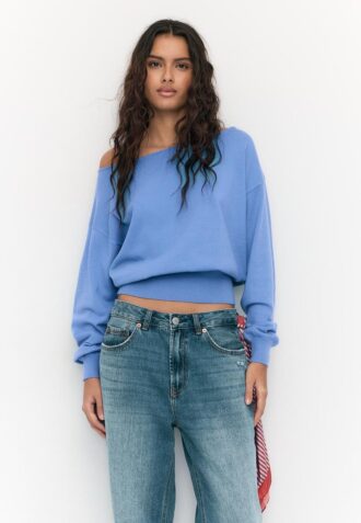 Pull en maille asymétrique