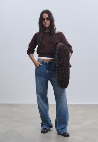 Pull en maille asymétrique