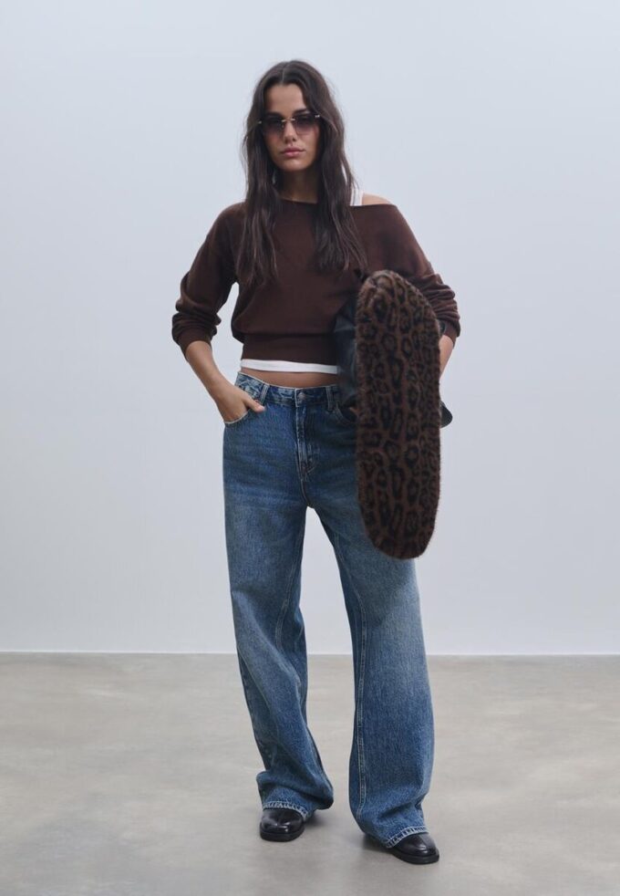 Pull en maille asymétrique