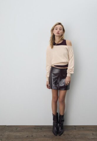 Pull en maille asymétrique