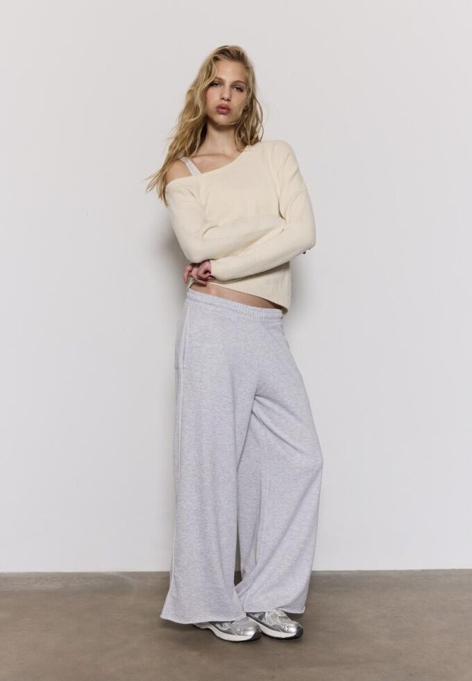 Pull en maille asymétrique