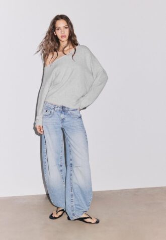 Pull en maille asymétrique