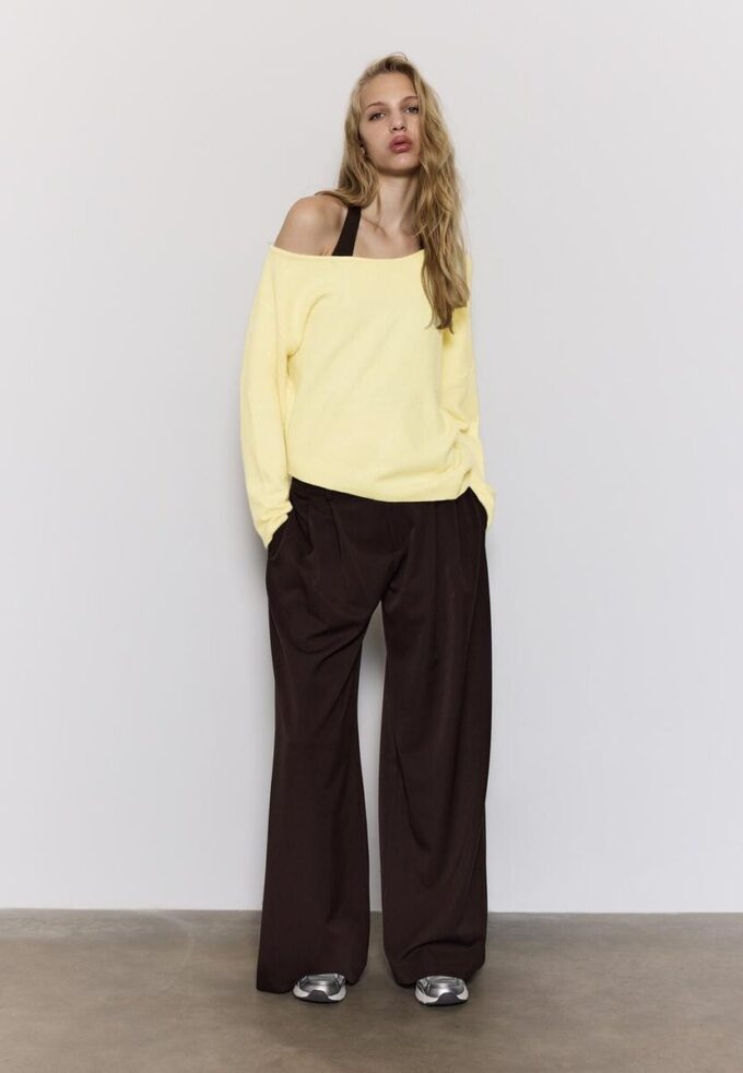 Pull en maille asymétrique