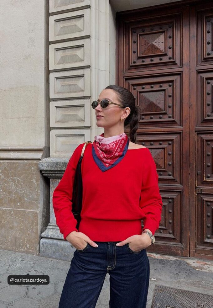 Pull en maille asymétrique