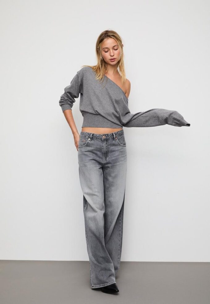 Pull en maille asymétrique