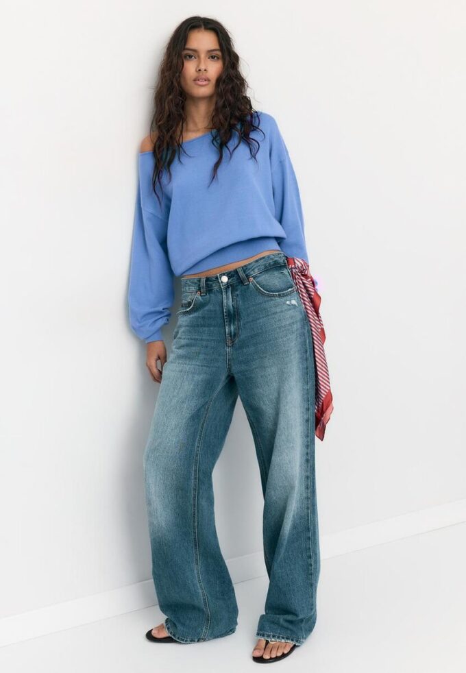 Pull en maille asymétrique