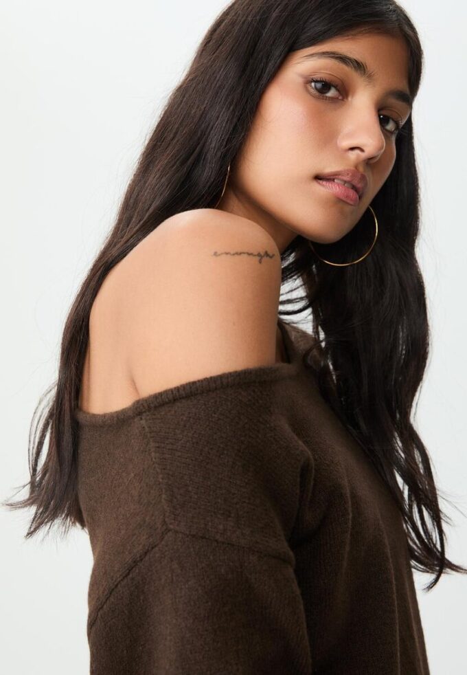 Pull en maille asymétrique