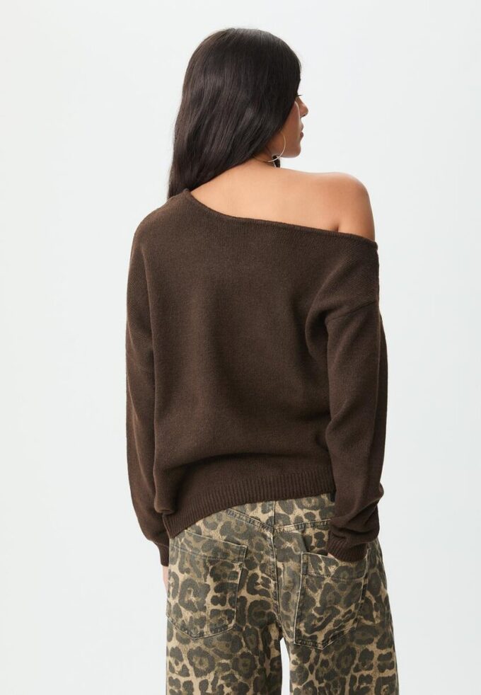 Pull en maille asymétrique