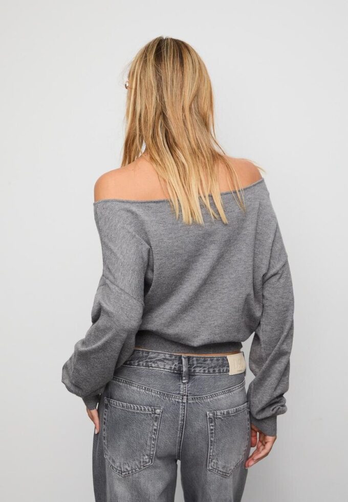 Pull en maille asymétrique