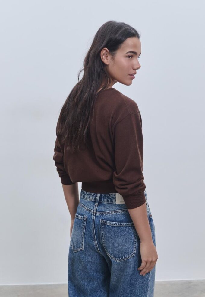 Pull en maille asymétrique