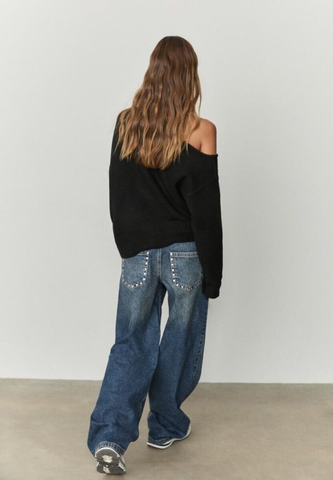 Pull en maille asymétrique