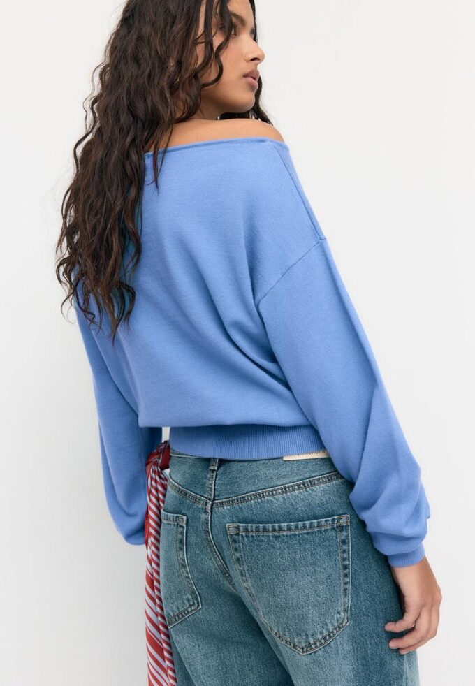 Pull en maille asymétrique