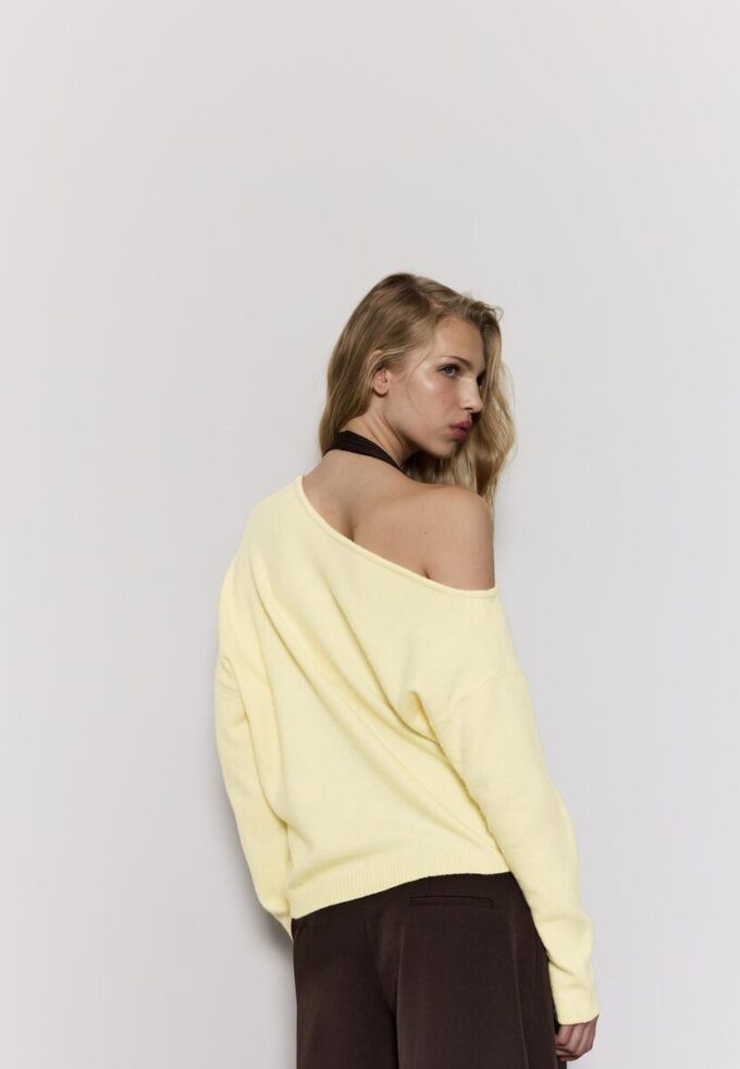 Pull en maille asymétrique