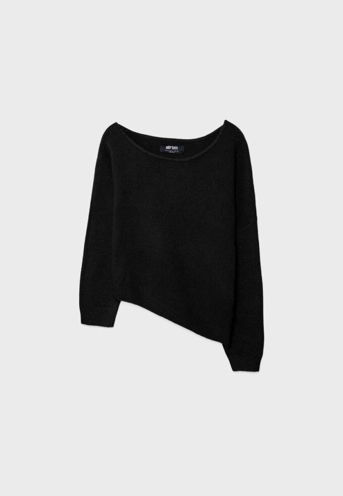 Pull en maille asymétrique
