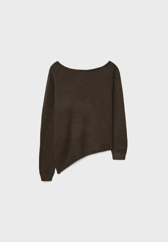 Pull en maille asymétrique