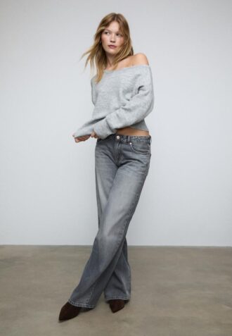 Pull en maille au toucher doux à col bateau Pull en maille au toucher doux à col bateau