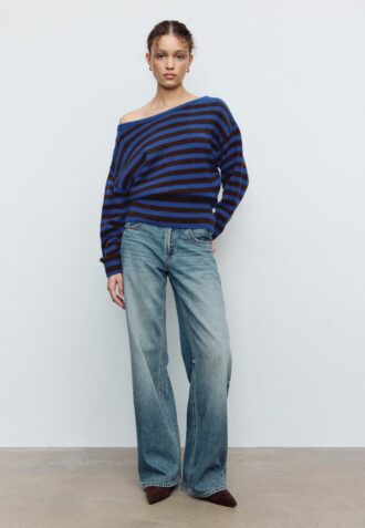 Pull en maille au toucher doux à col bateau