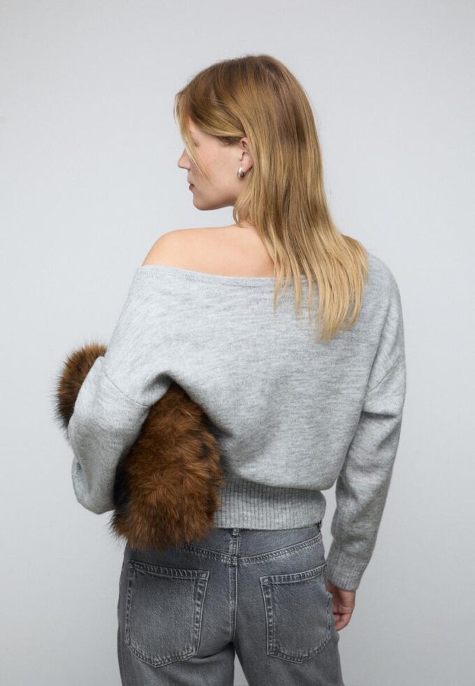 Pull en maille au toucher doux à col bateau Pull en maille au toucher doux à col bateau